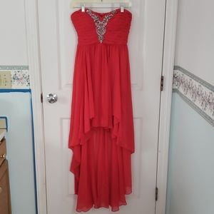 DEB High/Low Embroidered Prom Dress